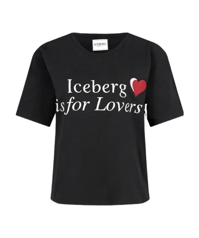 Iceberg Printed T-shirt In Black