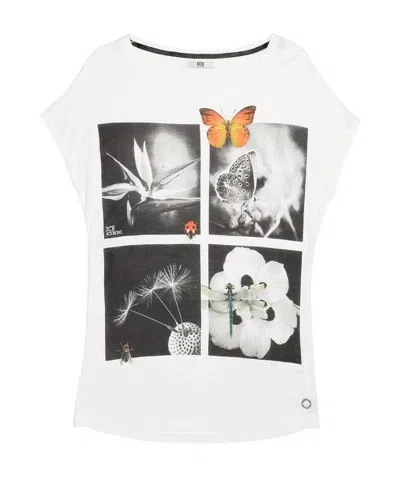 Iceberg Printed T-shirt With Round Neck In White