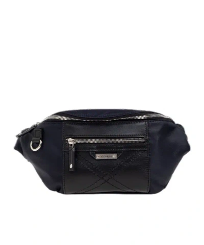 Iceberg Quilted Zip Belt Messenger Bag In Red