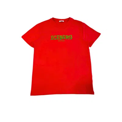 Iceberg Red Cotton T-shirt