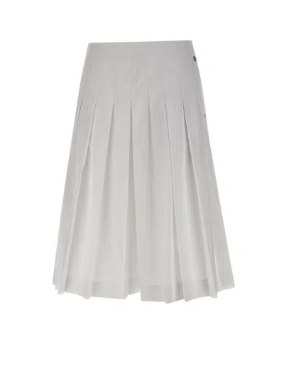Iceberg Regular Waist Pleated Skirt In White
