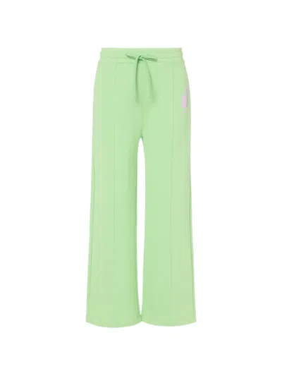 Iceberg Rhinestone-embellished Drawstring Palazzo Pants In Green