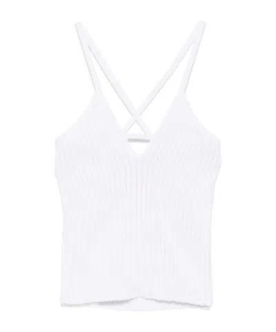 Iceberg Ribbed Cross-body Sling In White