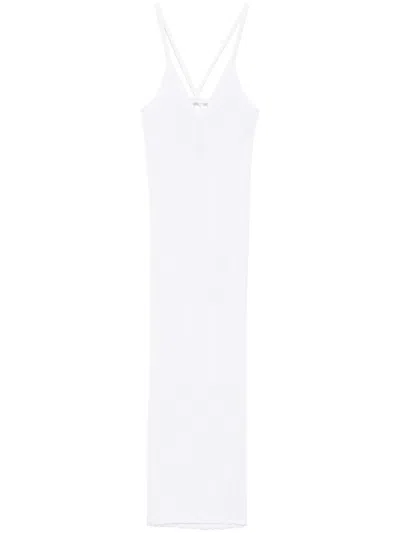 Iceberg Ribbed Midi Dress In White