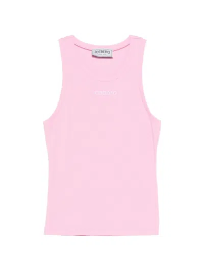 Iceberg Ribbed Top In Pink