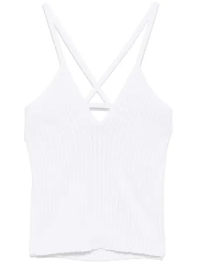 Iceberg Ribbed Top In White