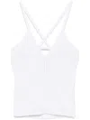 Iceberg Ribbed Cross-strap Suspenders In White