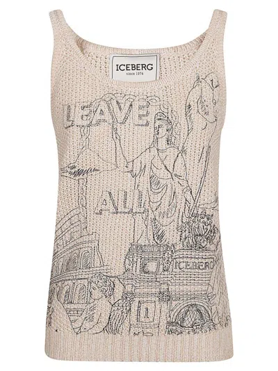 ICEBERG ROMA EMBROIDERED KNITTED TANK TOP