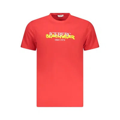 Iceberg Rosso Cotton Men T-shirt In Red
