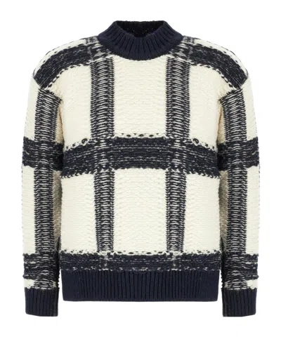 Iceberg Round-neck Knitted Sweater In Black
