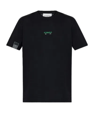 Iceberg Round-neck Logo T-shirt In Black