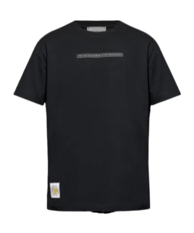 Iceberg Round-neck Patchwork T-shirt In Black