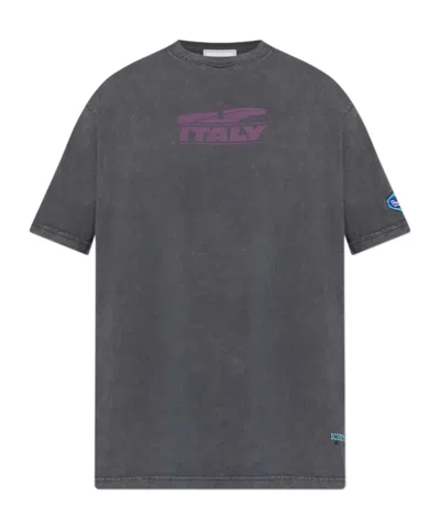 Iceberg Round-neck Printed T-shirt In Gray