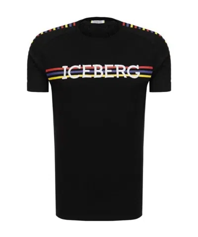 Iceberg Round-necked Logo T-shirt In Black