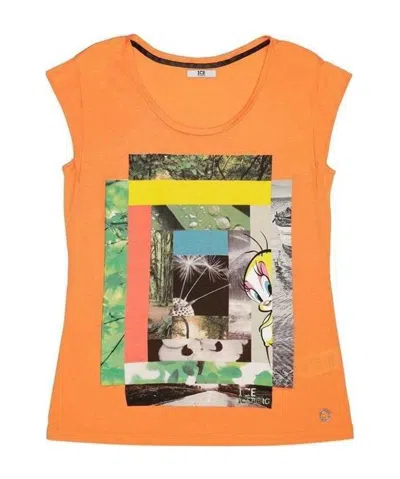 Iceberg Round-necked Logo T-shirt In Orange