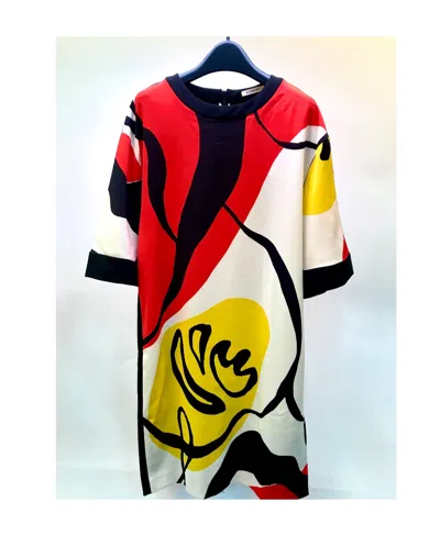 Iceberg Round-necked Printed Dress In Multicolor