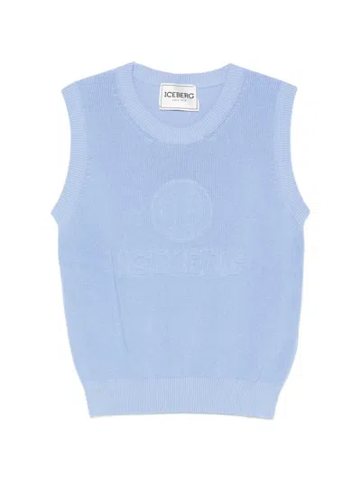Iceberg Round-neck Vest In Blue