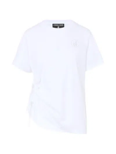 Iceberg Ruched Asymmetric T-shirt In White