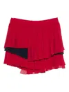 Iceberg Ruffled Pleated Skirt In Red