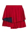 Iceberg Ruffled Pleated Skirt In Red