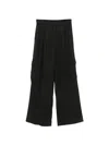 Iceberg Satin-finish Cargo-pocket Palazzo Pants In Black