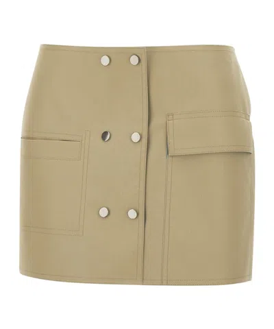 Iceberg Shape Mini Skirt In Beige