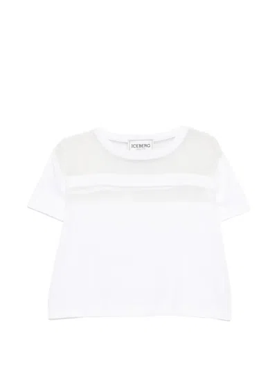 Iceberg Sheer-panel T-shirt In White