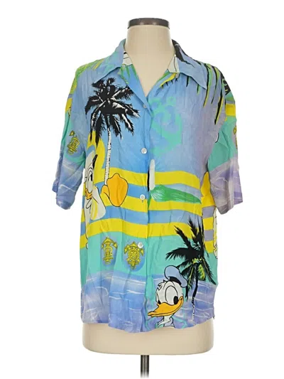 Pre-owned Iceberg Short Sleeve Blouse In Blue