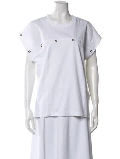 Pre-owned Iceberg Short Sleeve Button-up Top In White
