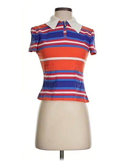 Pre-owned Iceberg Short Sleeve Polo Shirt In Orange
