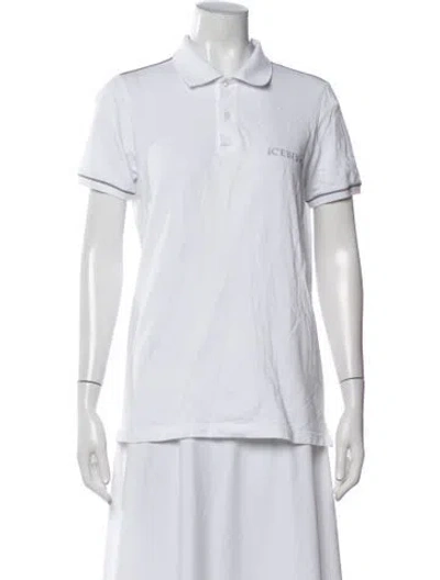 Pre-owned Iceberg Short Sleeve Polo In White