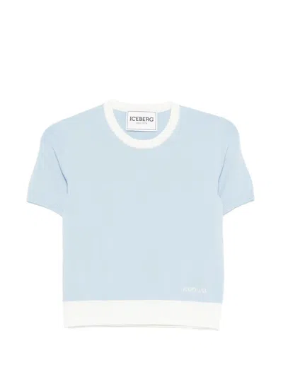 Iceberg Short Sleeve Top In Blue
