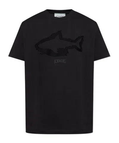 Iceberg Short-sleeved T-shirt In Black