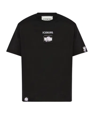 Iceberg Short-sleeved T-shirt In Black