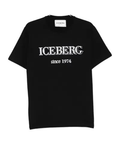Iceberg Short-sleeved T-shirt In Black