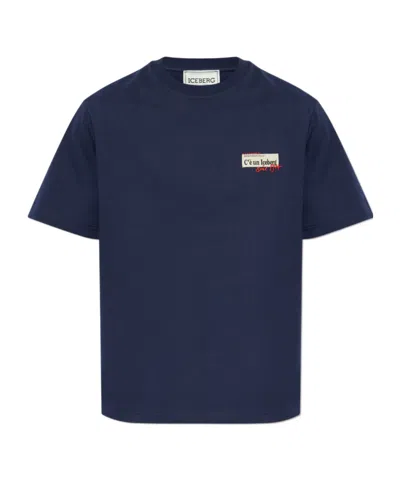 Iceberg Short-sleeved T-shirt In Blue