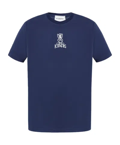 Iceberg Short-sleeved T-shirt In Blue