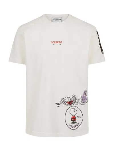 Iceberg Short Sleeves T-shirt With Logo In White