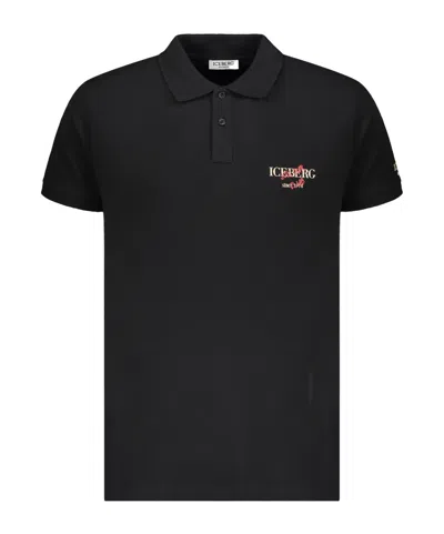 Iceberg Short-sleeved Polo Shirt In Black