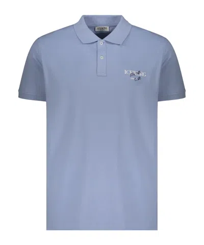 Iceberg Short-sleeved Polo Shirt In Blue