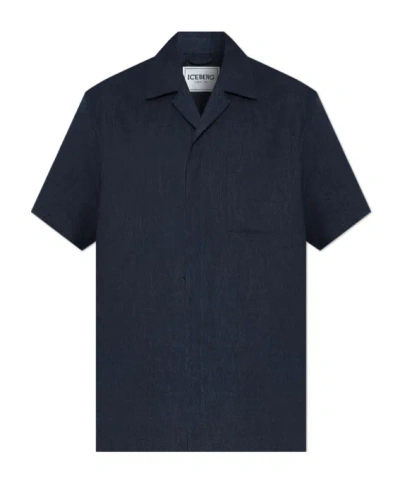 Iceberg Short-sleeved Shirt In Blue