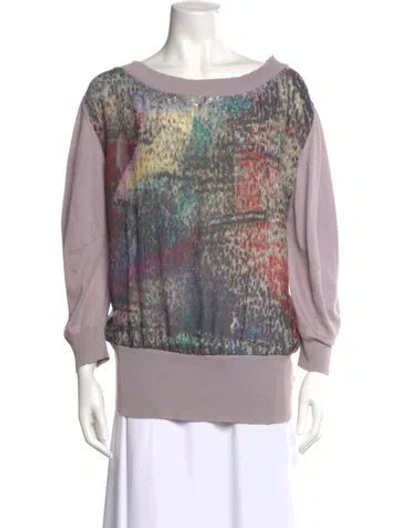 Pre-owned Iceberg Silk Patterned Top In Multi