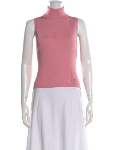 Pre-owned Iceberg Silk Turtleneck Sweater In Pink