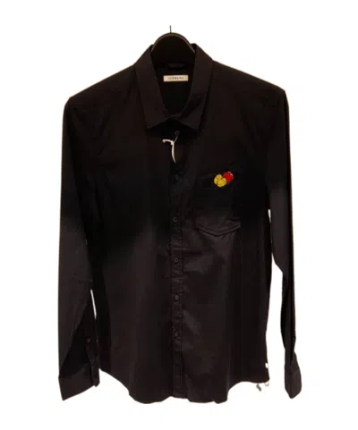 Iceberg Single-breasted Long-sleeved Shirt In Black