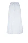 Iceberg Drawstring Pleated Skirt In Optical White