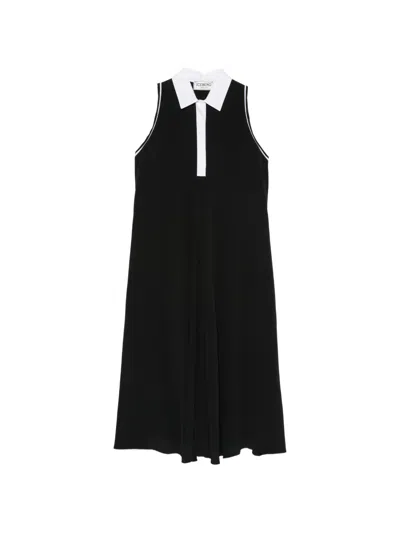 Iceberg Sleeveless Contrast-collar Dress In Black