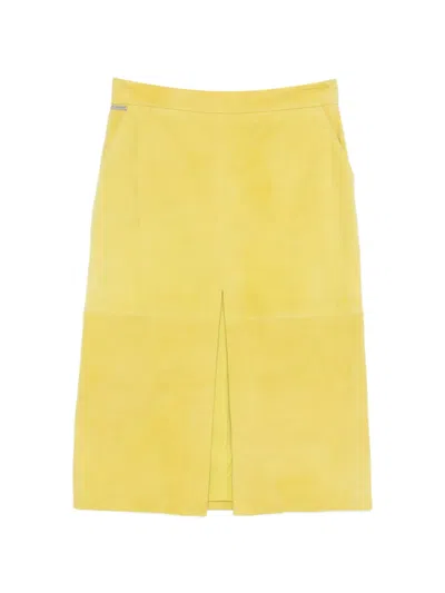 Iceberg Slit Skirt In Yellow