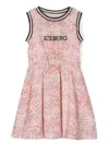 Iceberg Snakeskin-print Cotton Dress In Pink