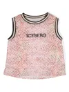Iceberg Snakeskin-print Cotton Tank Top In Pink
