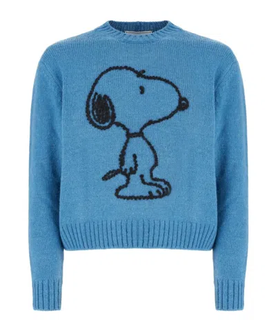 Iceberg Snoopy Knitted Sweater In Blue